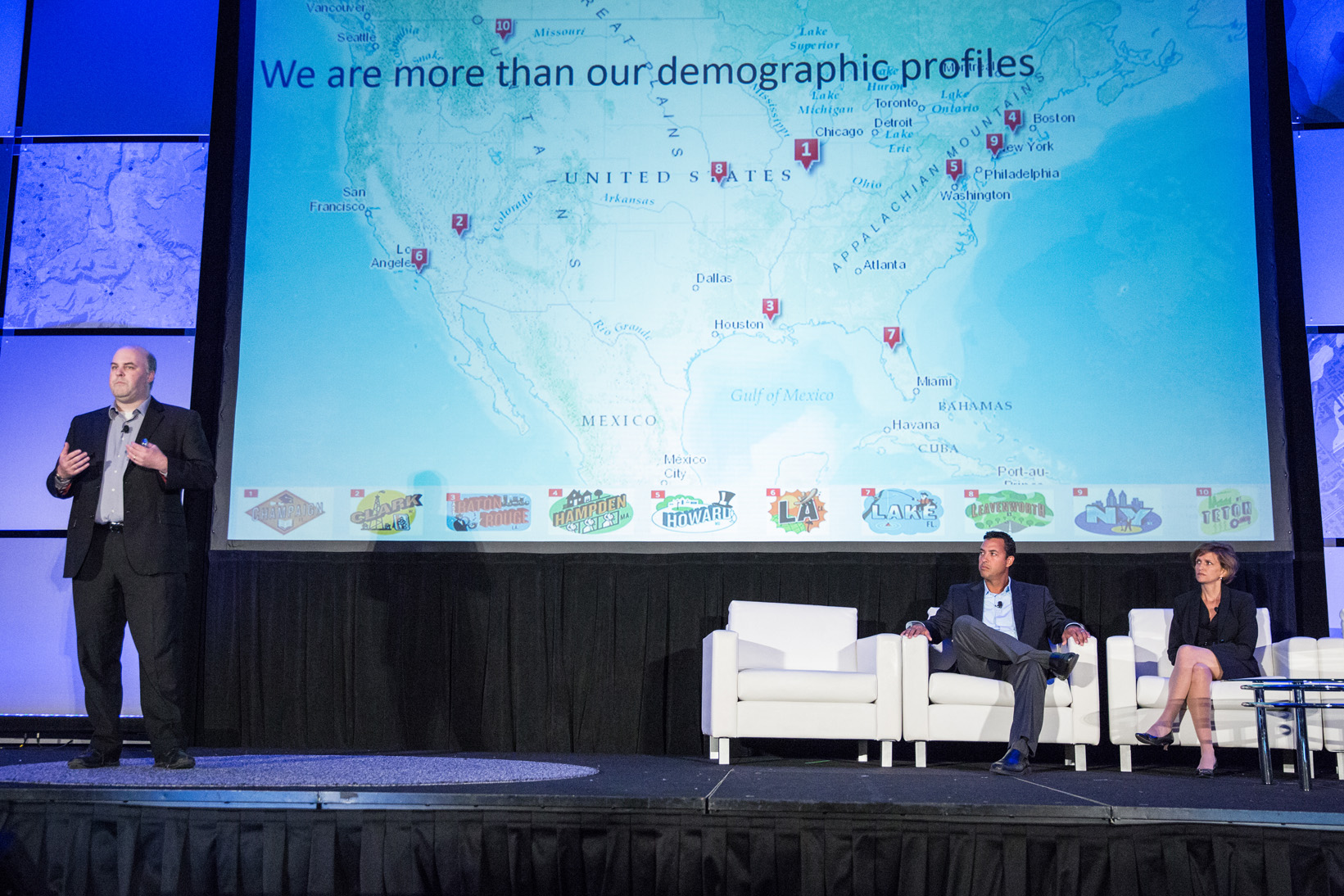 Matt Carmichael speaking at Esri UC